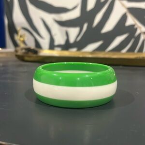 Green and white costume bangle